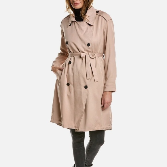 AllSaints Lia Mac Trench Coat size large - Picture 1 of 16